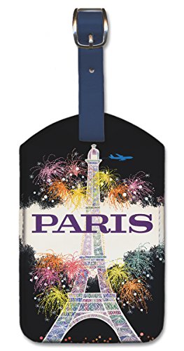 David Klein Paris Leatherette Luggage Tag