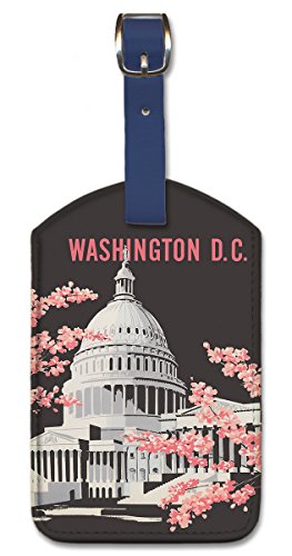 Washington DC Leatherette Luggage Tag by Pacifica Island