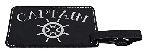 Captain & First Mate Matching Luggage Tags in Black