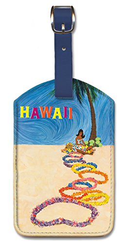 Hawaii Leis Leatherette Luggage Tag by Fernie