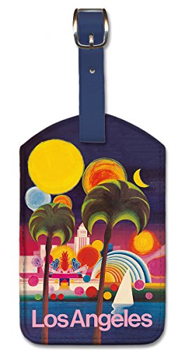 Los Angeles Leatherette Luggage Tag by Pacifica Island Art