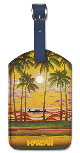 Hawaiian Leatherette Luggage Tag by Pacifica Island Art
