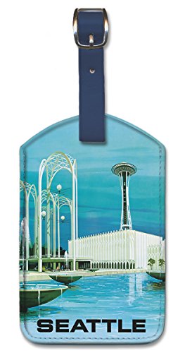 Hollenbeck Seattle Aviation Leatherette Luggage Tag