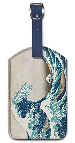 Hokusai Great Wave Leatherette Luggage Tag