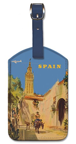 Leatherette Spain Luggage Tag by Frank Wootton