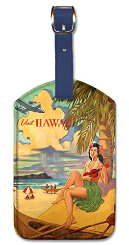 Hawaiian Leatherette Luggage Tag by Rick Sharp
