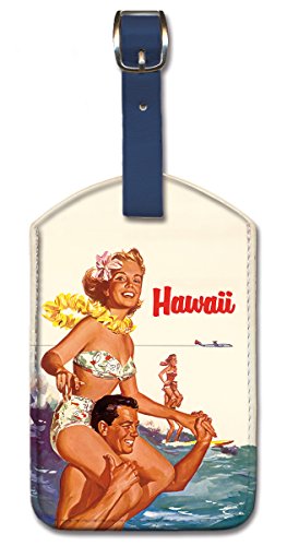 Hawaii Northwest Orient Leather Luggage Tag