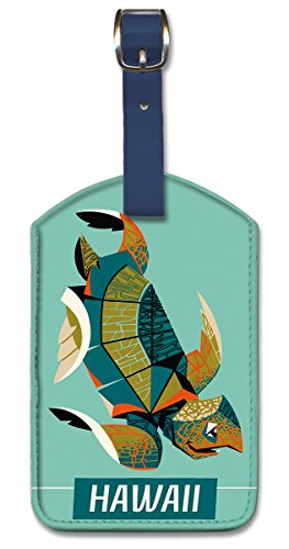Pacifica Island Art Turtle Leatherette Luggage Tag