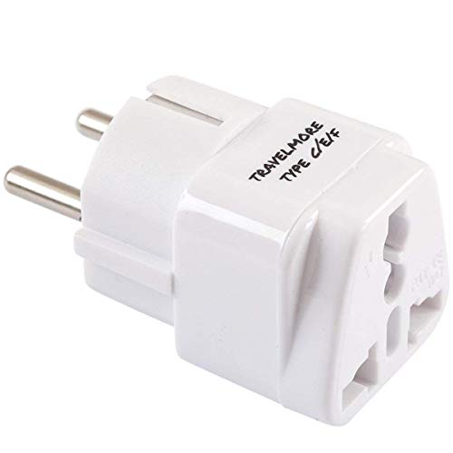 European Travel Adapter Plug for Multiple European Outlets