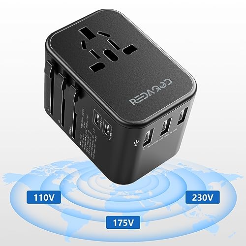 Redagod Universal International Travel Adapter with USB Ports