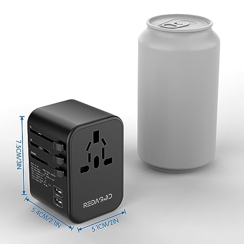 Redagod Universal International Travel Adapter with USB Ports