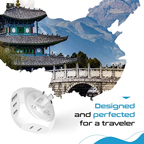 Australia & China Travel Adapter - Ultra Compact & Lightweight