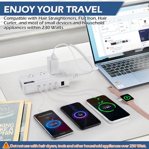 International Travel Adapter with 18W PD USB-C