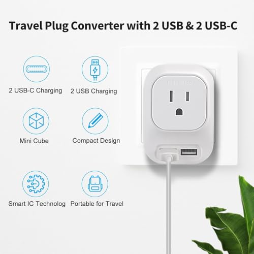 European Universal Travel Plug Adapter for Aviation Use