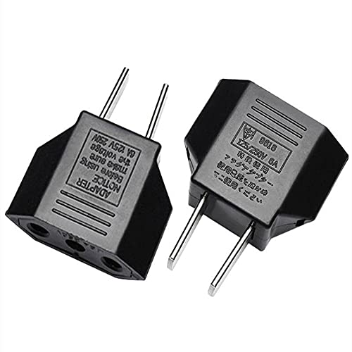ALINNA EU to US Travel Plug Adapter (3 Pack)