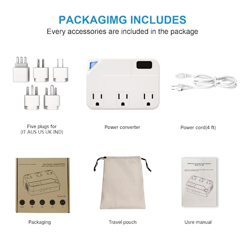 Universal 220V to 110V Aviation Voltage Converter