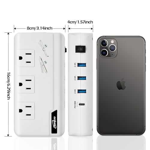 International Travel Adapter with 18W PD USB-C