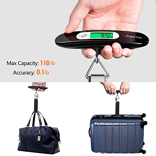 Portable Travel Luggage Scale - 110lb Capacity (Black)