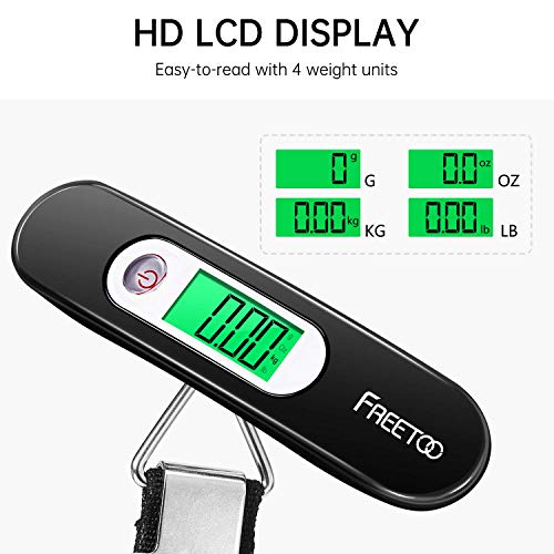 Portable Travel Luggage Scale - 110lb Capacity (Black)