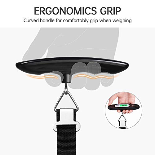 Portable Travel Luggage Scale - 110lb Capacity (Black)