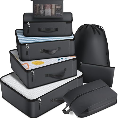 Aviation Travel Essentials: 8 Organizer Cubes for Luggage