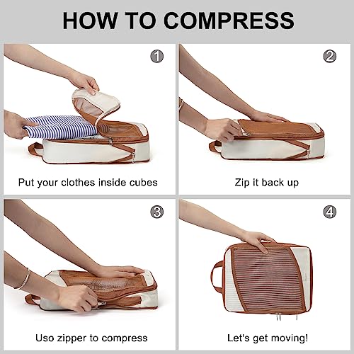 Aviation Travel Essentials: CLUCI 4 Set Packing Cubes