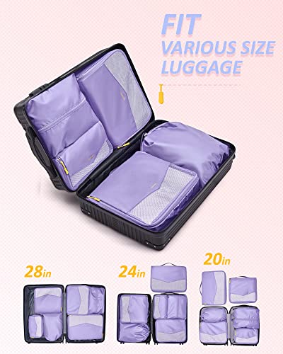 Aviation Travel Packing Cubes Set with Shoe Bag