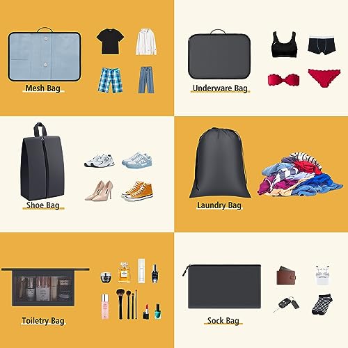 Aviation Travel Essentials: 8 Organizer Cubes for Luggage