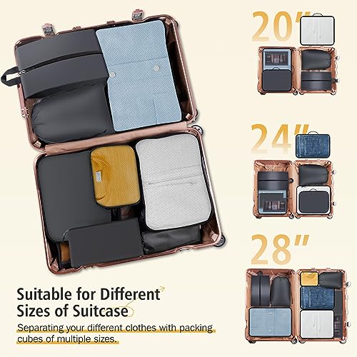 Aviation Travel Essentials: 8 Organizer Cubes for Luggage