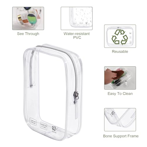 Clear Toiletry Bags Set - TSA Approved Travel Essentials