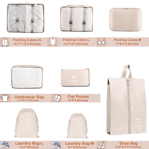 Aviation Travel Organizer Set - Durable Mesh Bags