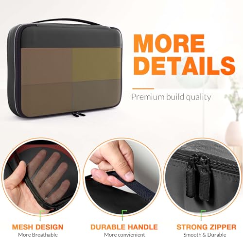 5pc Packing Cubes Travel Organizer Set (Black)