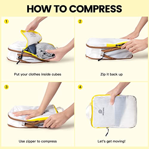 PFEYRPK Compression Packing Cubes Set for Aircraft Travel