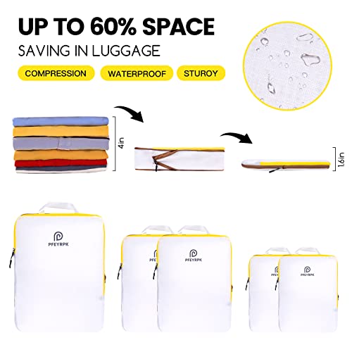 PFEYRPK Compression Packing Cubes Set for Aircraft Travel