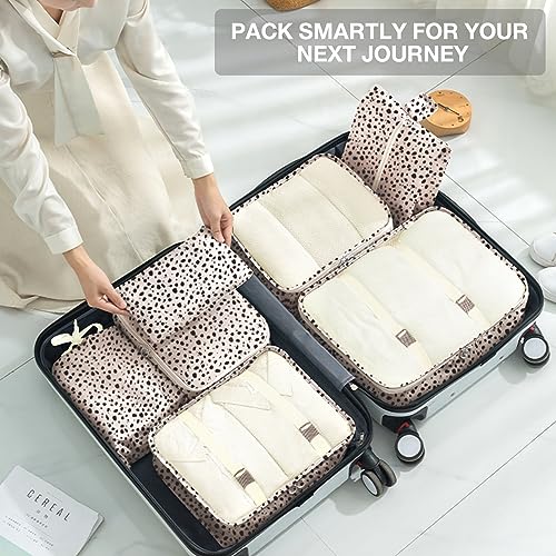 Aviation Set: 8 Packing Cubes with Shoe, Cosmetics, Clothing Bags