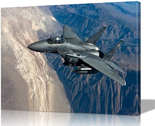 F-15E Fighter Jet Poster: Aviation Decor for Boys Room