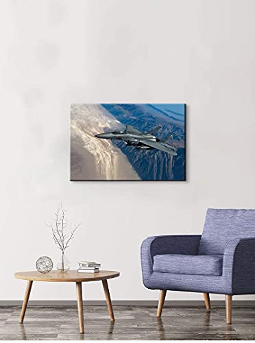 F-15E Fighter Jet Poster: Aviation Decor for Boys Room