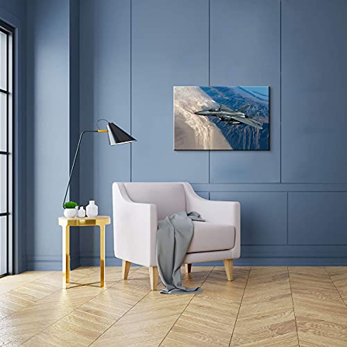 F-15E Fighter Jet Poster: Aviation Decor for Boys Room