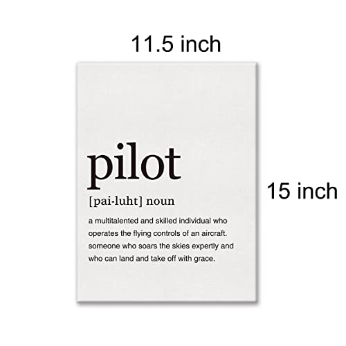 LEXSIVO Pilot Quote Canvas Wall Art Decoration