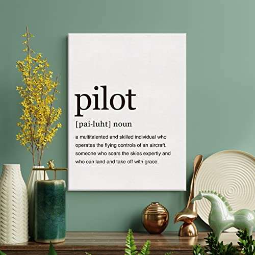 LEXSIVO Pilot Quote Canvas Wall Art Decoration