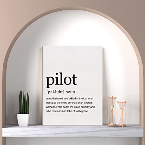 LEXSIVO Pilot Quote Canvas Wall Art Decoration