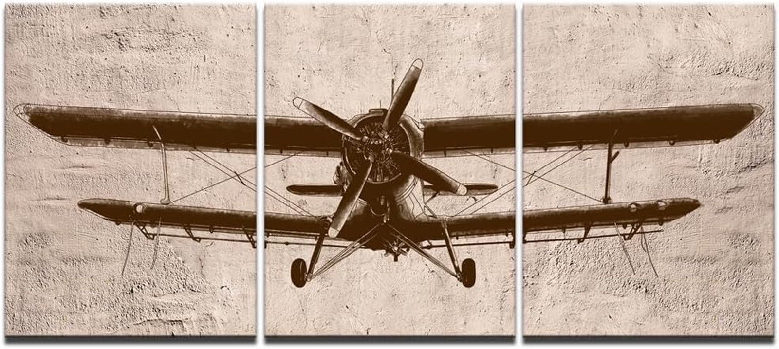 Vintage Airplane Canvas Wall Art for Home Decor