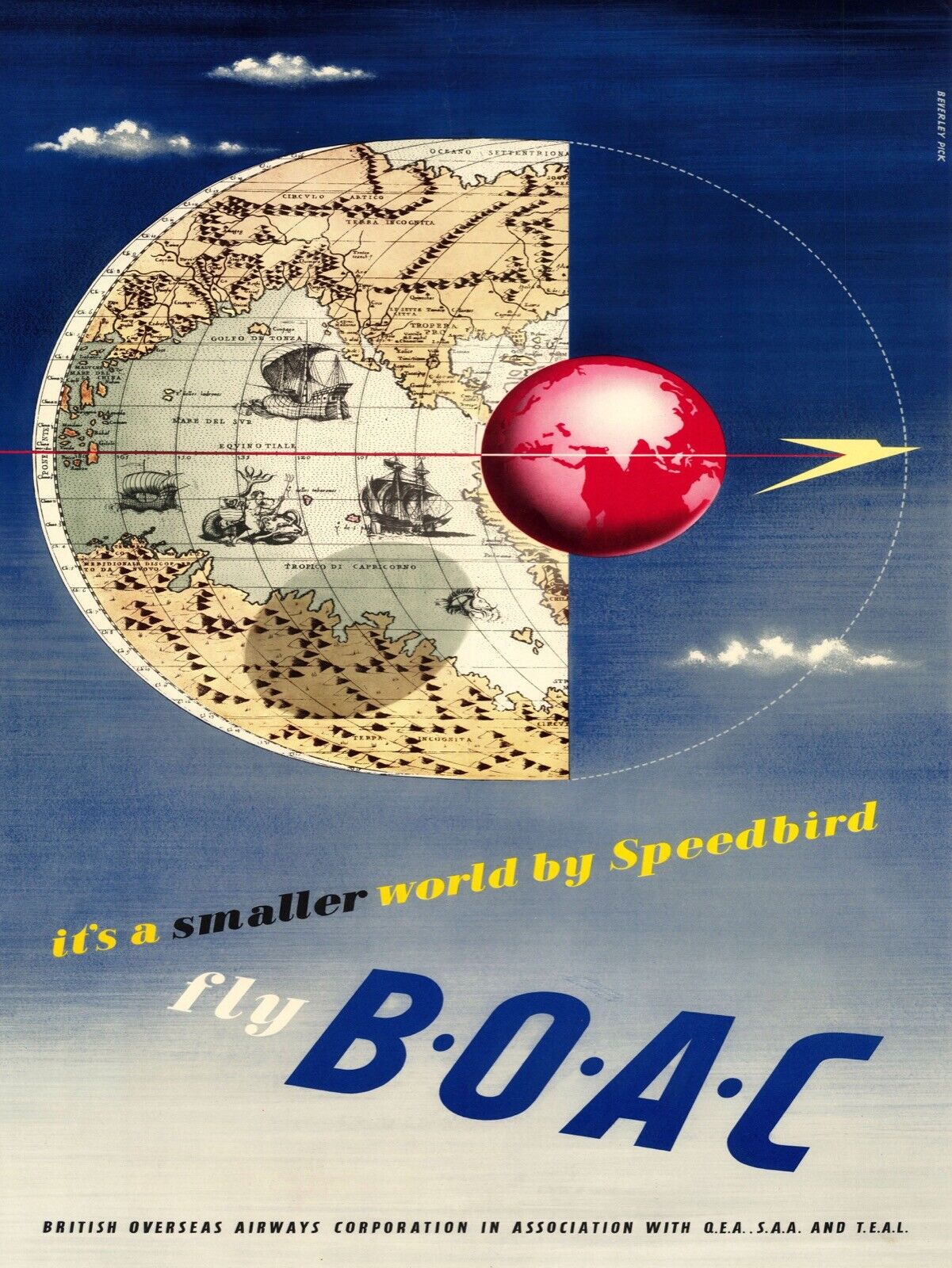 World Travel Aviation Vintage Retro Wall Art Poster