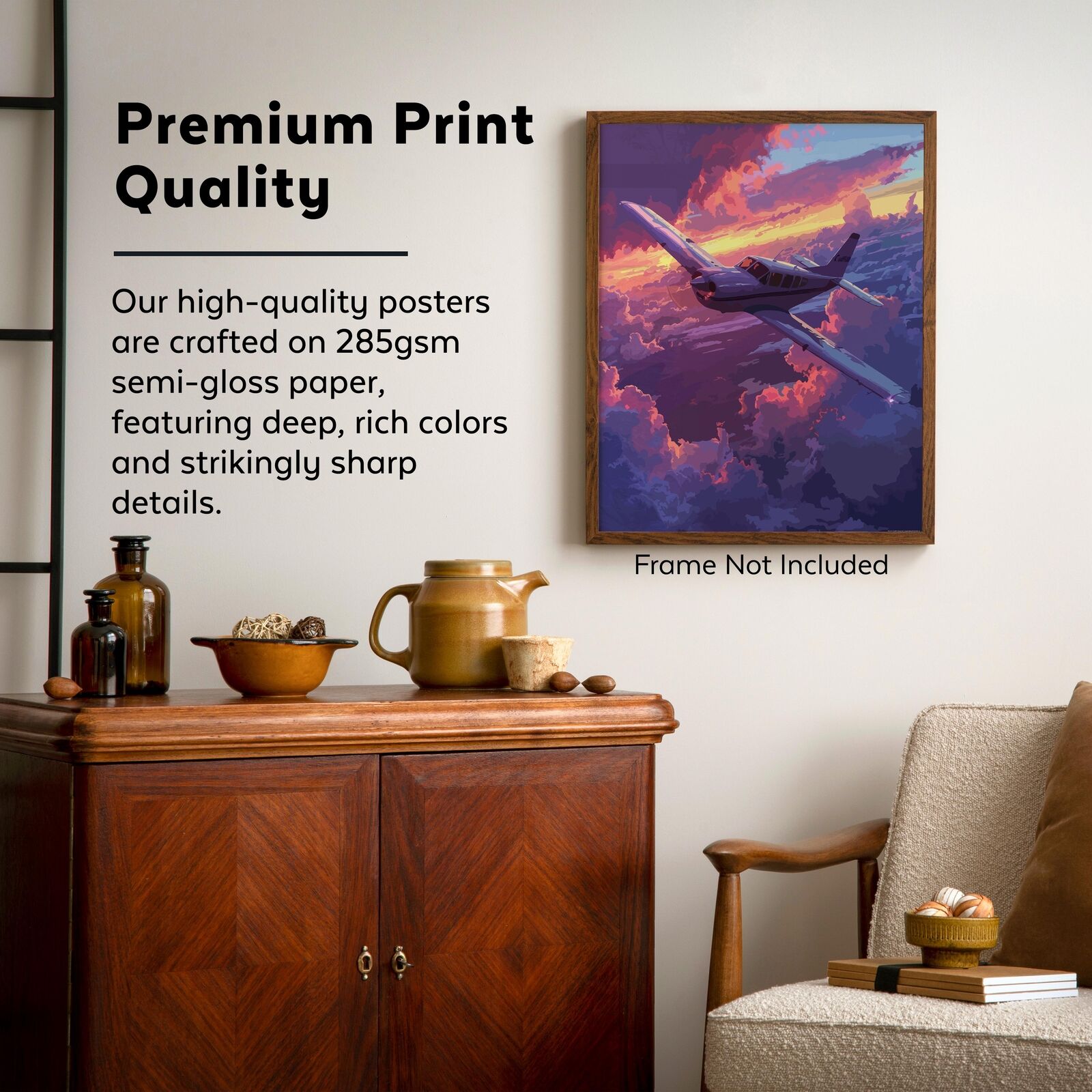 Aviation Pilot Prints: Cessna Boeing Wall Decor 11x14