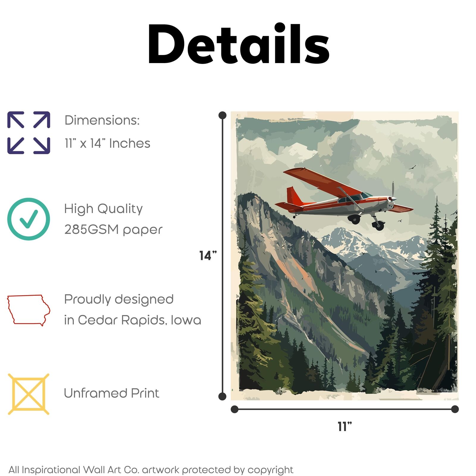 Cessna Boeing Aviation Pilot Poster Prints 11x14 Unframed