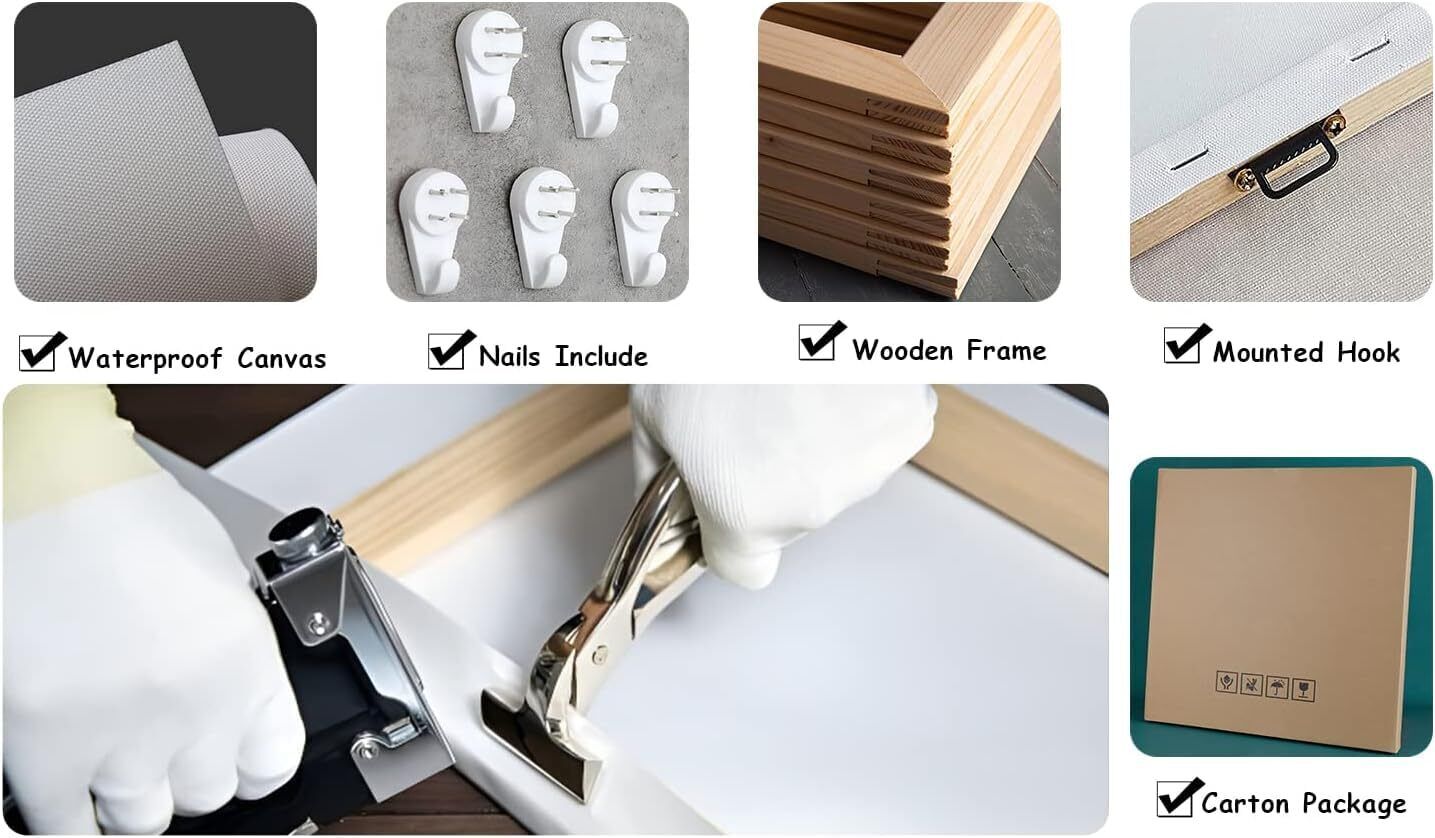 Vintage Grey Gold Aviation Canvas Wall Art Set