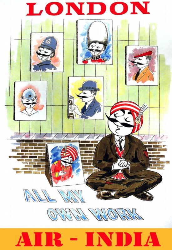 Aviation Travel Poster - Air India Wall Art