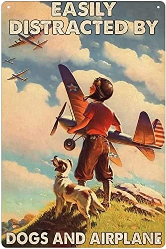 Vintage Airplane Metal Tin Sign for Military Enthusiasts