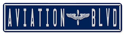 Aviation Blvd Retro Metal Signs for Home Decor