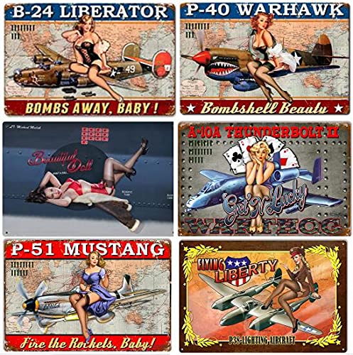 Vintage style retro aviation garage art wall decor aviation